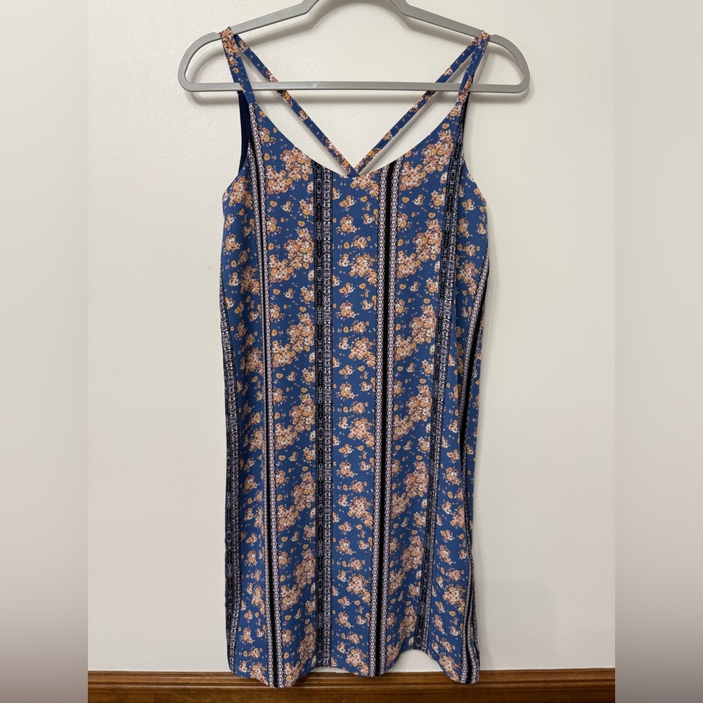 Pink Rose Spaghetti Strap Dress